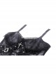 Sexy Black See Through Spider Web Print Pattern With Exquisite Lace Decoration On The Chest Punk Style Suspender Dress