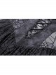 Sexy Black See Through Spider Web Print Pattern With Exquisite Lace Decoration On The Chest Punk Style Suspender Dress