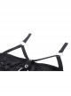 Black Personalized Ripped Woven Fabric With White Cross On The Chest Gothic Style Cross Strap Dress