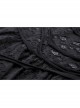 Black Personalized Ripped Woven Fabric With White Cross On The Chest Gothic Style Cross Strap Dress
