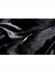 Gorgeous Retro Black Velvet Patchwork Lace Front Strap Embellished Gothic Style Long Sleeved Dress