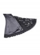 Gorgeous Retro Black Velvet Patchwork Lace Front Strap Embellished Gothic Style Long Sleeved Dress
