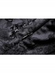 Black Gorgeous Palace Print Embroidery Chest Ruby Embellished Gothic Style Long Sleeved Dress