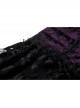 Sexy Black And Purple Nylon Lace Front And Back Cross Tie Decorated Gothic Style Mini Dress
