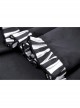 Black Sexy Cross Tie Striped High Low Hem Punk Style Prom Dress