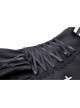 Black Sexy Cross Tie Striped High Low Hem Punk Style Prom Dress