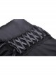 Black Sexy Cross Tie Striped High Low Hem Punk Style Prom Dress