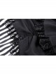 Black Halter Neck Cross Pattern Lace Front And Back Gothic Prom Dress