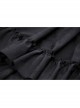 Personalized Pink Rose Love Delicate Lace High Low Hem Gothic Black Suspender Dress