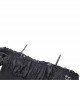 Elegant Black Lace Swallowtail Off Shoulder Gothic Suspender Short Sleeved Dress