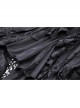 Elegant Black Lace Swallowtail Off Shoulder Gothic Suspender Short Sleeved Dress