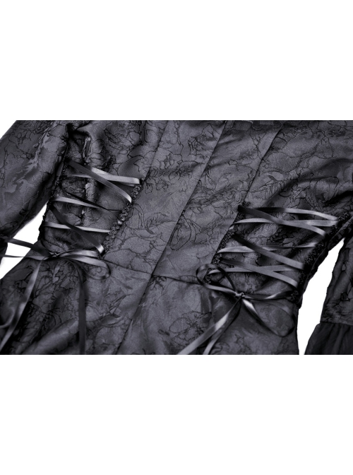 Personalized Black Woven Cuffs Exaggerated Woven Embroidered Ribbon Gothic Palace Dress