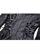 Personalized Black Woven Cuffs Exaggerated Woven Embroidered Ribbon Gothic Palace Dress