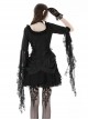 Personalized Black Woven Cuffs Exaggerated Woven Embroidered Ribbon Gothic Palace Dress