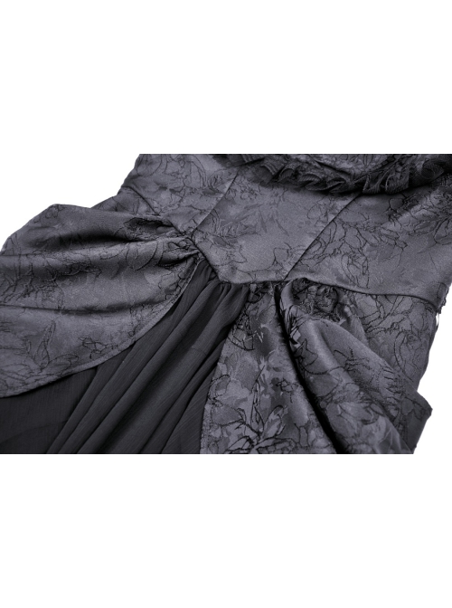 Personalized Black Woven Cuffs Exaggerated Woven Embroidered Ribbon Gothic Palace Dress