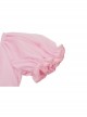 Pink Woven Splicing White Waistcoat With Cross On The Front And Back Bow Tail Gothic Style Short Sleeved Dress