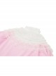 Pink Woven Splicing White Waistcoat With Cross On The Front And Back Bow Tail Gothic Style Short Sleeved Dress