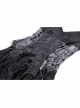 Black Sexy Lace V Neck Off Shoulder Punk Style Long Sleeved Dress