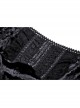 Comfortable Black Velvet Patchwork Lace Long Sleeved Gothic Style Tie Dress