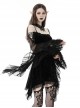 Sexy Black Velvet Patchwork Mesh Trumpet Long Sleeved Gothic Off The Shoulder Dress