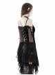 Sexy Black Velvet Patchwork Mesh Trumpet Long Sleeved Gothic Off The Shoulder Dress