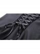 Simple Black Sexy Off Shoulder Personalized Cross Tie Punk Style Off Shoulder Short Sleeved Dress