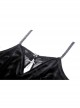 Sexy Black Velvet With Bat Embroidery Pattern On The Back Gothic Suspender Dress
