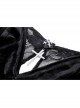 Sexy Black Velvet With Bat Embroidery Pattern On The Back Gothic Suspender Dress