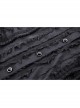 Black Striped Raw Edge Ribbon Ruffle Collar Gothic Style Long Sleeved Shirt