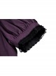 Slim And Sexy Purple Fake Lapel Moon Decorated Gothic Short Sleeved Shirt