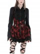 Black Slim Fit Lapel Front Ruffled Gothic Long Sleeved Shirt