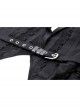 Personalized Black Lapel Irregular Tattered Hem Metal Eyelid Buckle Decoration Punk Style Long Sleeved Jacket