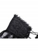 Black Sexy Lace Trailing High Low Hem Gothic Style Rope Waist Skirt