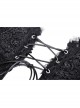 Black Sexy Lace Trailing High Low Hem Gothic Style Rope Waist Skirt