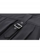 Black Simple Woven Irregular Pleated With Adjustable Leg Rings Punk Style Sexy Skirt