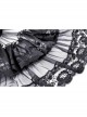 Black Personality High And Low Layered Printed Net Gauze Punk Wind Fluffy Long Skirt