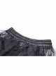 Black Personality High And Low Layered Printed Net Gauze Punk Wind Fluffy Long Skirt