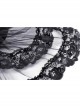 Sexy Black Fold Mesh Exquisite Lace Asymmetric Punk Wind Tail Skirt