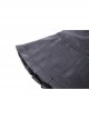 Asymmetrical Sexy Black PU Leather Waist Metal Buckle Embellished Punk Style Pleated Mini Skirt