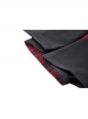 Black And Red High Waisted Mesh Metal Eyelet Lace Punk Style Pleated Skirt