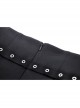 Black And Red High Waisted Mesh Metal Eyelet Lace Punk Style Pleated Skirt