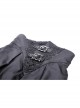 Simple Black Imitation Velvet Waist With Exquisite Embroidery And Metal Cutout Gothic Style Retro Long Skirt
