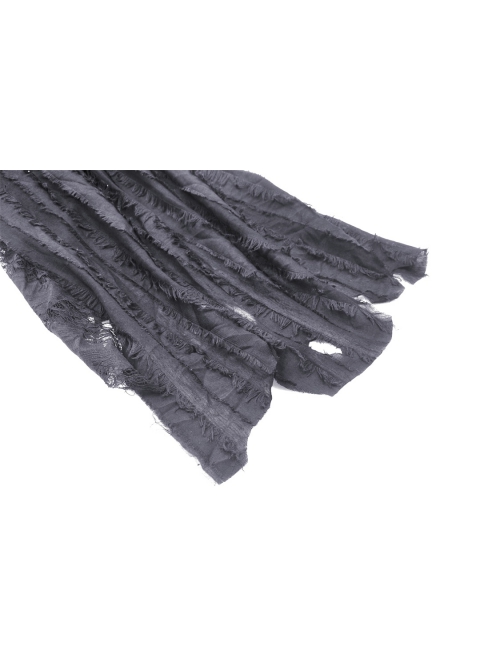 Black Sexy Lace High Low Hem Gothic Style Loose Skirt