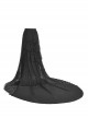 Gorgeous Black Ruffled Lace Print Gothic Palace Train Long Skirt