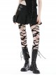 Black Simple Side Pocket Double Breasted Punk Style Pleated Skirt