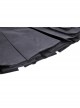 Black Simple Side Pocket Double Breasted Punk Style Pleated Skirt