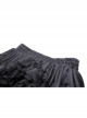 Gorgeous Black Layered Lace Ruffled Punk Style Loose High Low Skirt