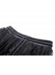 Black Double Layer Woven Printed Mesh With Lace Gothic Fluffy Skirt