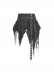 Personalized Black Irregular Mesh Metal Eyelet Webbing Punk Style Mini Skirt