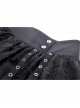 Personalized Black Irregular Mesh Metal Eyelet Webbing Punk Style Mini Skirt